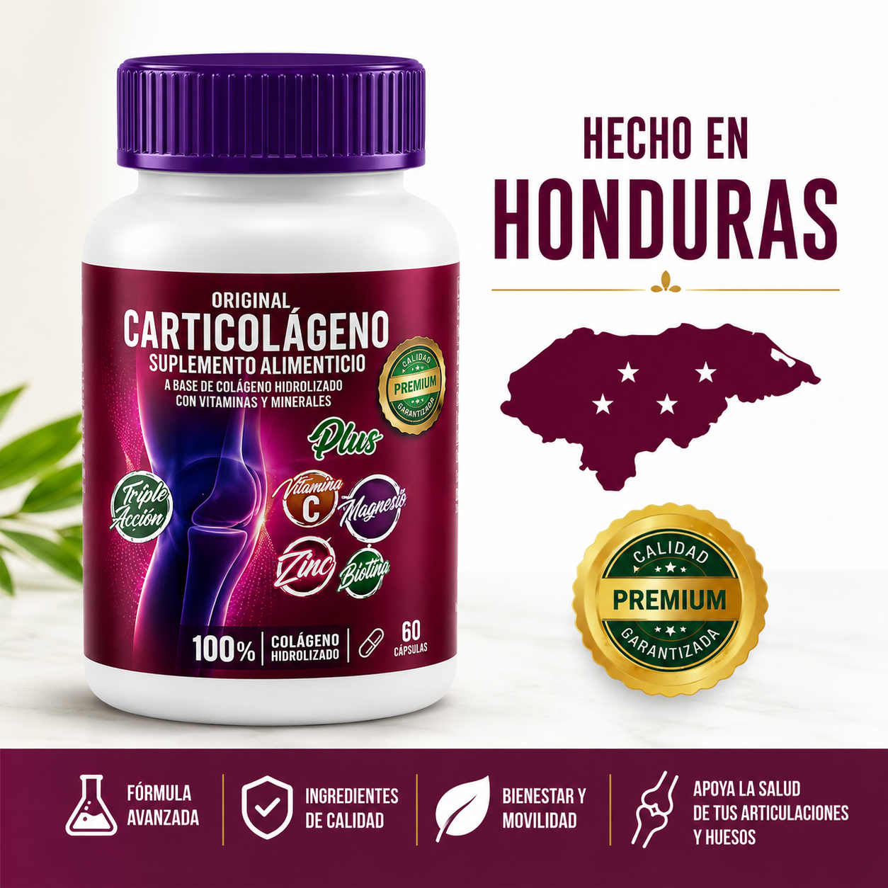 Carticolágeno Plus – Colágeno Hidrolizado con Vitaminas y Minerales