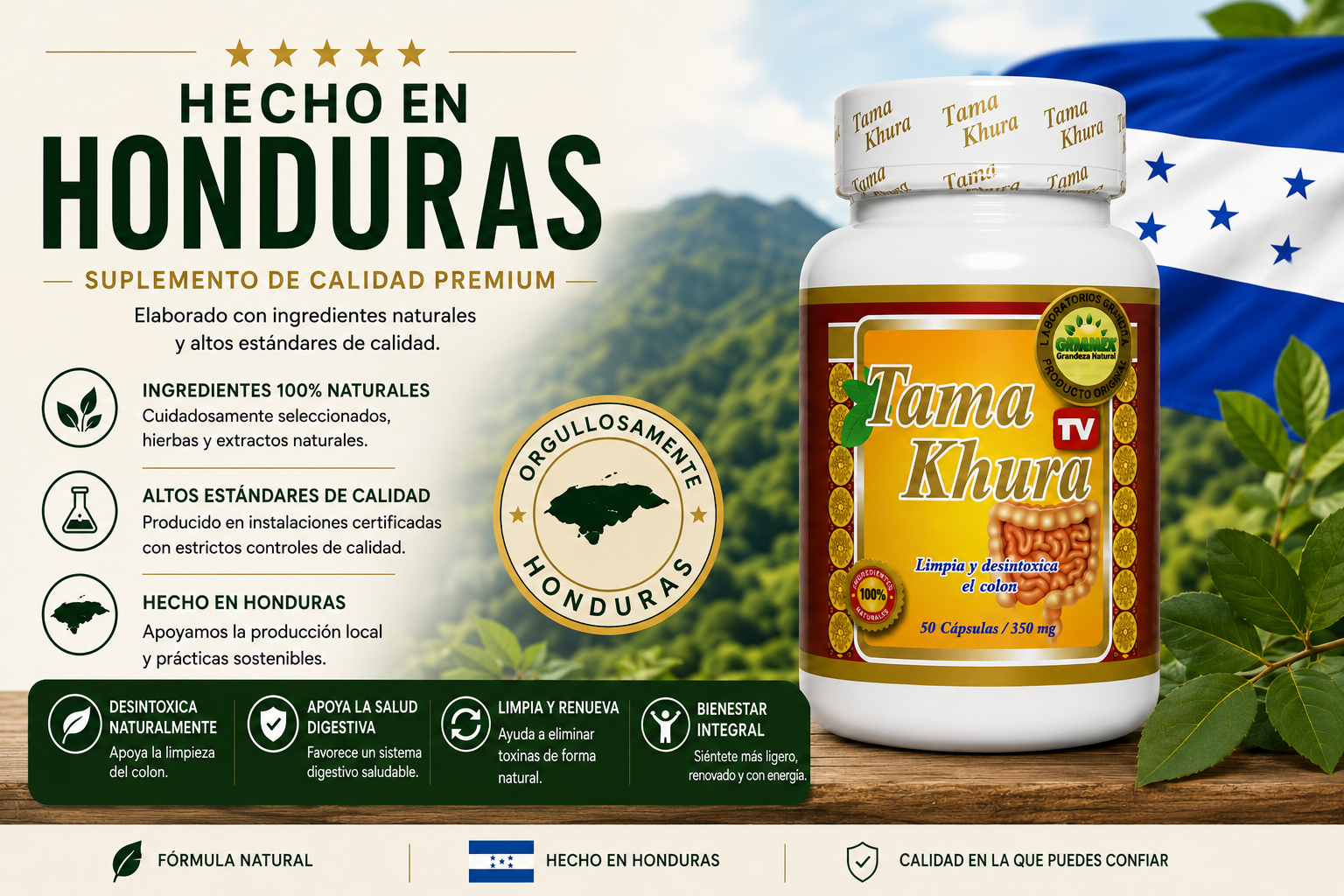 Tama Khura – Apoyo Digestivo Natural | 50 Cápsulas