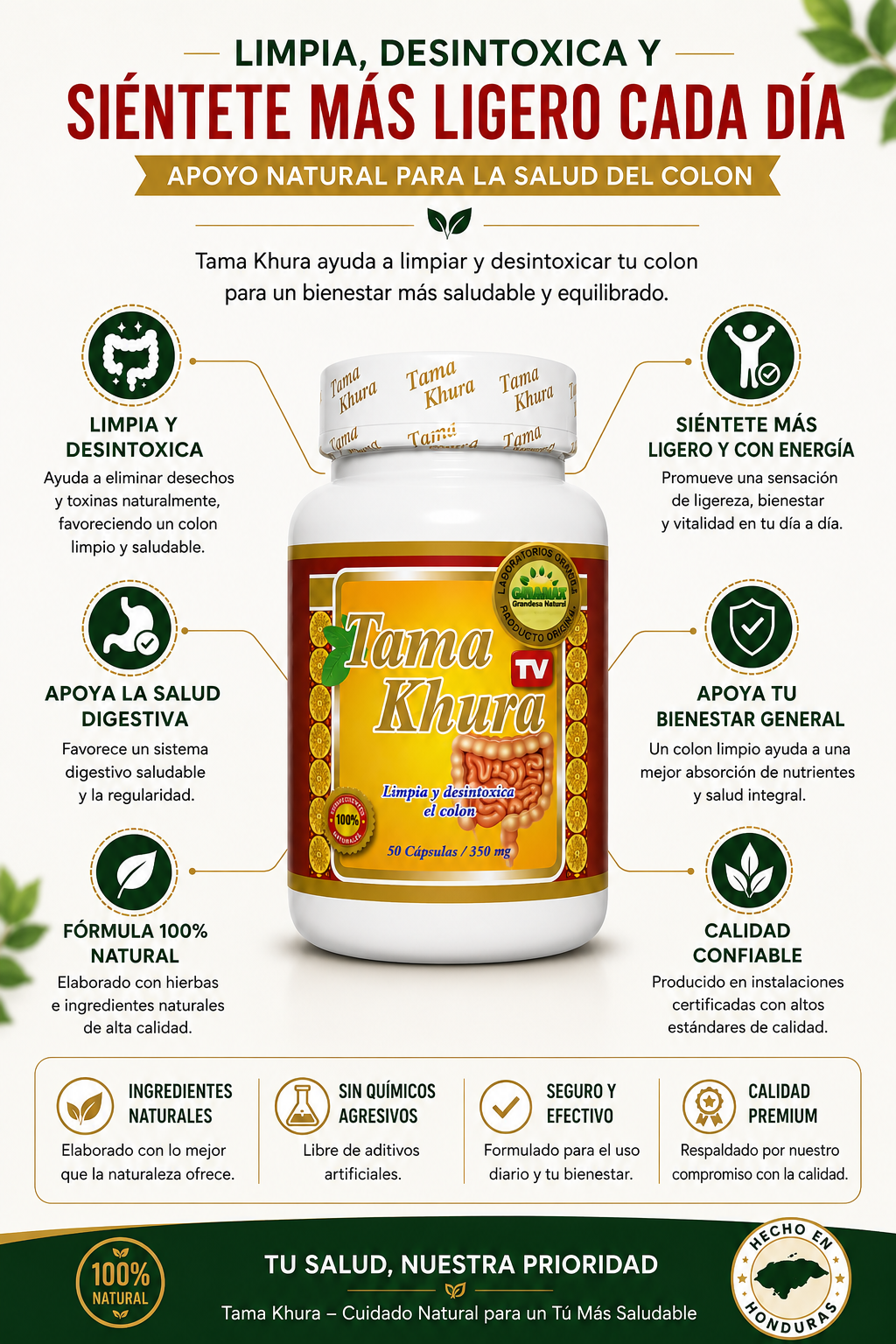 Tama Khura – Apoyo Digestivo Natural | 50 Cápsulas